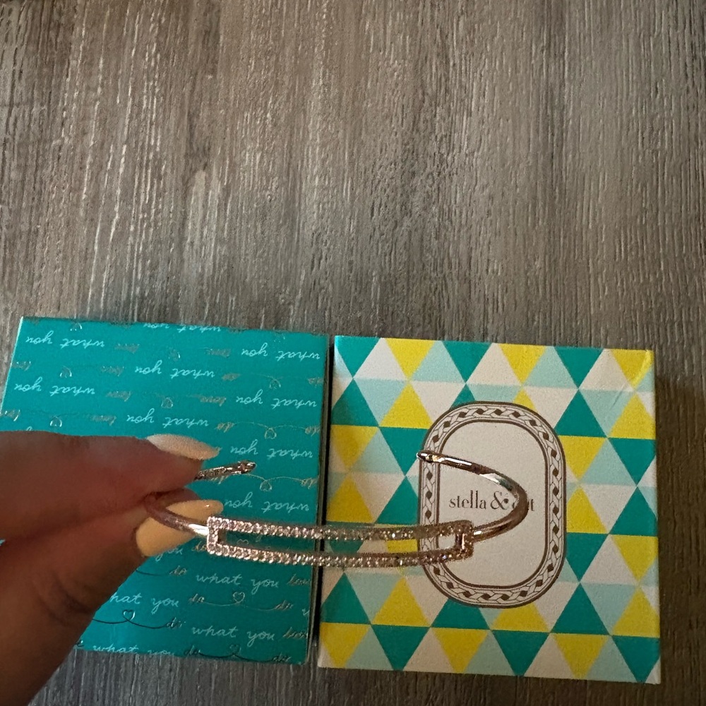 Stella & Dot Gold Bangle with Sparkling Accents